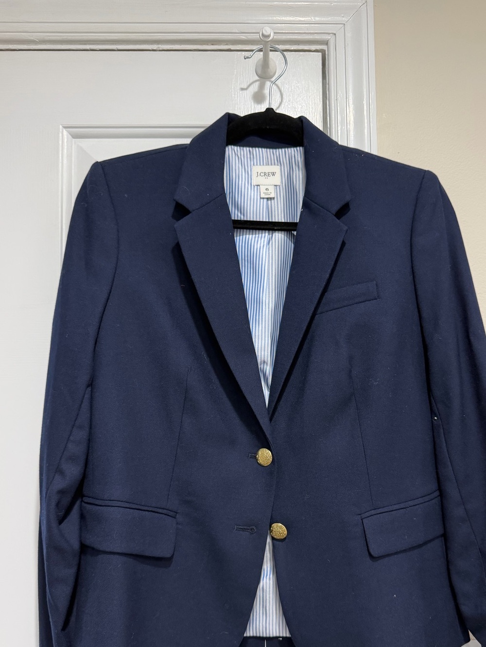 J. Crew Navy Blazer with Gold Buttons